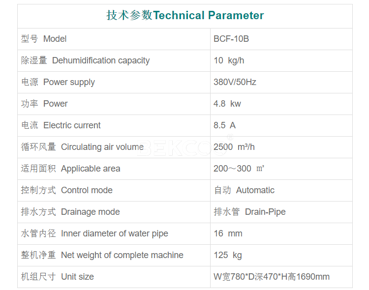 车间除湿机BCF-10B